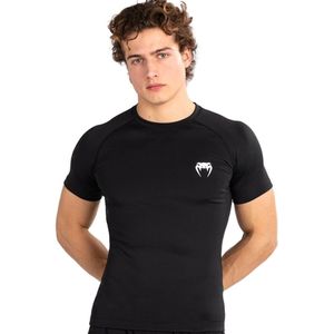 Venum - Contender - Rashguard - Zwart Wit - Korte Mouwen