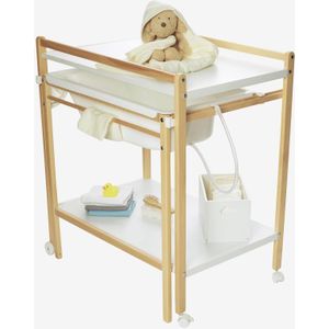Luiertafel met geïntegreerd badje MagicTub VERTBAUDET naturel/wit