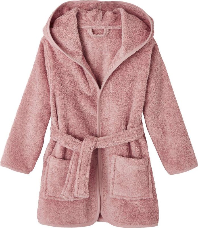 Kinderbadjas - Donkergroen - Met Capuchon - Badstof - Oeko-Tex Standaard 100