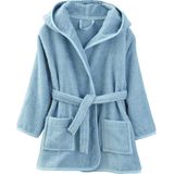 Kinderbadjas - Donkergroen - Met Capuchon - Badstof uit Katoen - Oeko-Tex Standaard 100