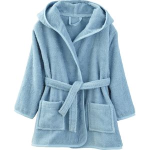 Kinderbadjas - Donkergroen - Met Capuchon - Badstof uit Katoen - Oeko-Tex Standaard 100