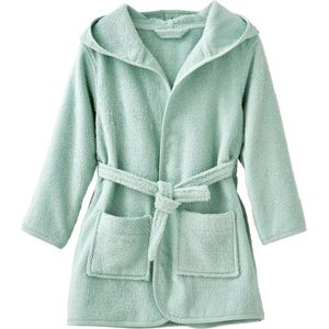 Kinderbadjas - Donkergroen - Katoen - Met Capuchon