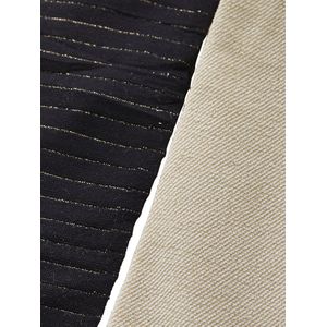 Set van 2 - Meisjes Panty's - Iriserend Beige - Effen en Gestreept