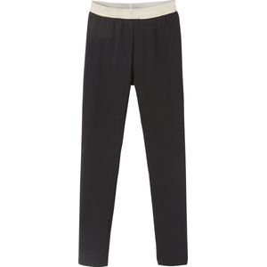 Meisjes - Legging - Gemêleerd Grijs - 95% Katoen, 5% Elastaan - Iriserende Riem