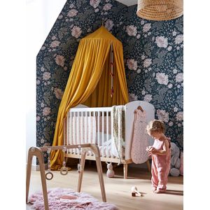 Gordijnen - Hemelbed - Mosterd - Diameter 60 cm - Lengte 250 cm - Katoen