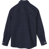 Overhemd - Stippenmotief - Katoen - Lange Mouwen - Chambray Afwerking