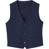 Jongensjasje - Mouwloos - Katoen/Linnen - Knoopsluiting - Stippenprint Voering