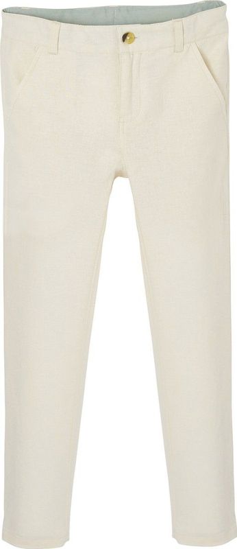 Vertbaudet Chinobroek jongens katoen/linnen