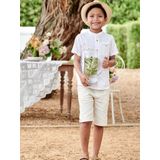 Boys - Bermuda - Blauw - Katoen/Linnen - 2 Italiaanse Zakken