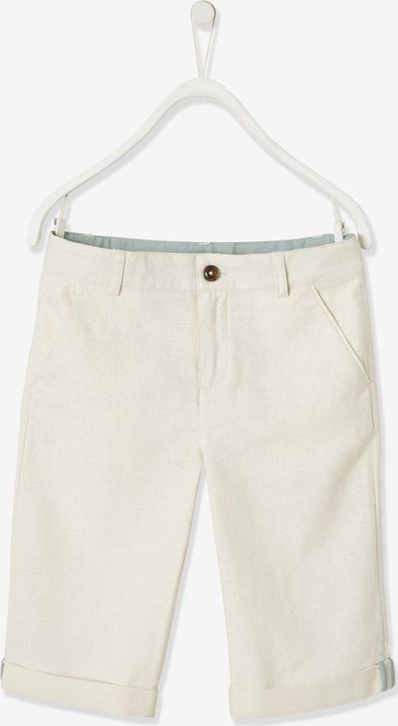 Boys - Bermuda - Blauw - Katoen/Linnen - 2 Italiaanse Zakken