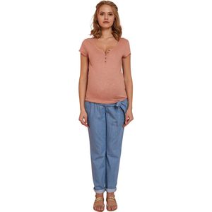 Voedingsshirt - Tunesisch - Gevlamde Tricot - Korte Mouwen - Zwart