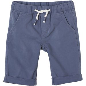 Jongensbermuda - Koraal - Katoenen Popeline - Taille Verstelbaar - Licht Verwassen Effect