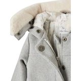 Jas - Met Capuchon - Lichtgrijs - 47% Wol, 46% Polyester, 4% Acryl, 2% Polyamide, 1% Viscose