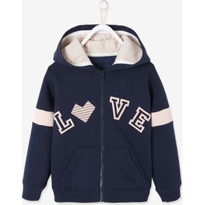 Vertbaudet Sportsweater met rits en capuchon voor meisjes met grafische details