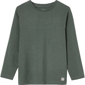 Personaliseerbare T-shirt - Groengrijs - Katoen - Lange Mouwen