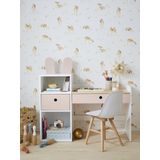 Vertbaudet - BUNNY - Bureau - Houtvezelplaat - Wit en Oudroze