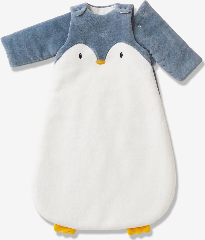 Trappelzak met afneembare mouwen van micorvezel PINGU�N ecru/grijs