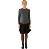 Vertbaudet - Jurk - Donkergrijs - Bi-materiaal - 2-in-1 Effect voor Zwangerschap en Borstvoeding