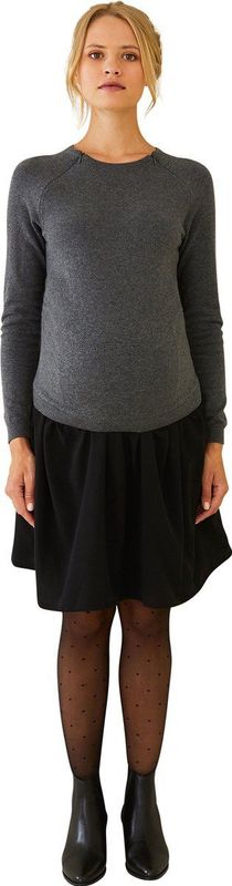 Vertbaudet - Jurk - Donkergrijs - Bi-materiaal - 2-in-1 Effect voor Zwangerschap en Borstvoeding