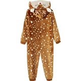 Vertbaudet - Onesie 'Kerstrendier' - Meisje - Pluche-effect