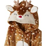 Vertbaudet - Onesie 'Kerstrendier' - Meisje - Pluche-effect