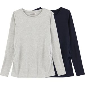 Vertbaudet - Set van 2 - T-shirts - Multicolor - 91% Katoen, OEKO-TEX® STANDARD 100