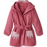 Vertbaudet Kinderbadjas Kat - Katoen - 420 g/m² - Met Capuchon en Borduurwerk