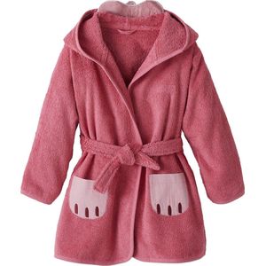 Vertbaudet Kinderbadjas Kat - Katoen - 420 g/m² - Met Capuchon en Borduurwerk