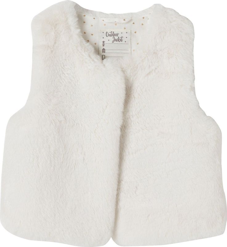 Bodywarmer - Imitatiebont - Zacht - Goudkleurige Sterren Voering