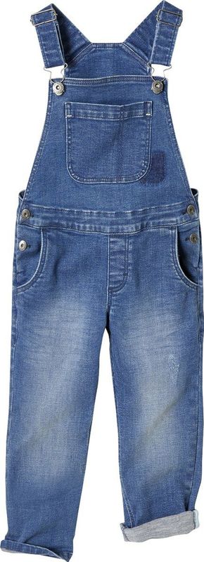 Vertbaudet - Jongensspijkerbroek - Denim - Verstelbare Schouderbandjes