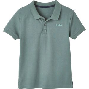 Vertbaudet - Poloshirt - Korte Mouwen - Blauw - Borduursel met Haai