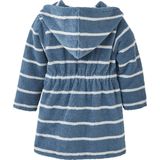 Badjas - Gestreept - Donkerroze - Katoen - Met Kap