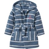 Badjas - Gestreept - Donkerroze - Katoen - Met Kap