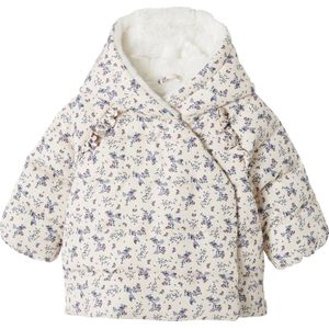 Vertbaudet - Asymmetrisch Donsjack - Baby - Roze - Gevoerd met Imitatiebont