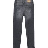 Rechte Meisjesjeans - Grijs - Met Gebruikte Details