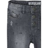 Rechte Meisjesjeans - Grijs - Met Gebruikte Details