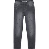 Rechte Meisjesjeans - Grijs - Met Gebruikte Details