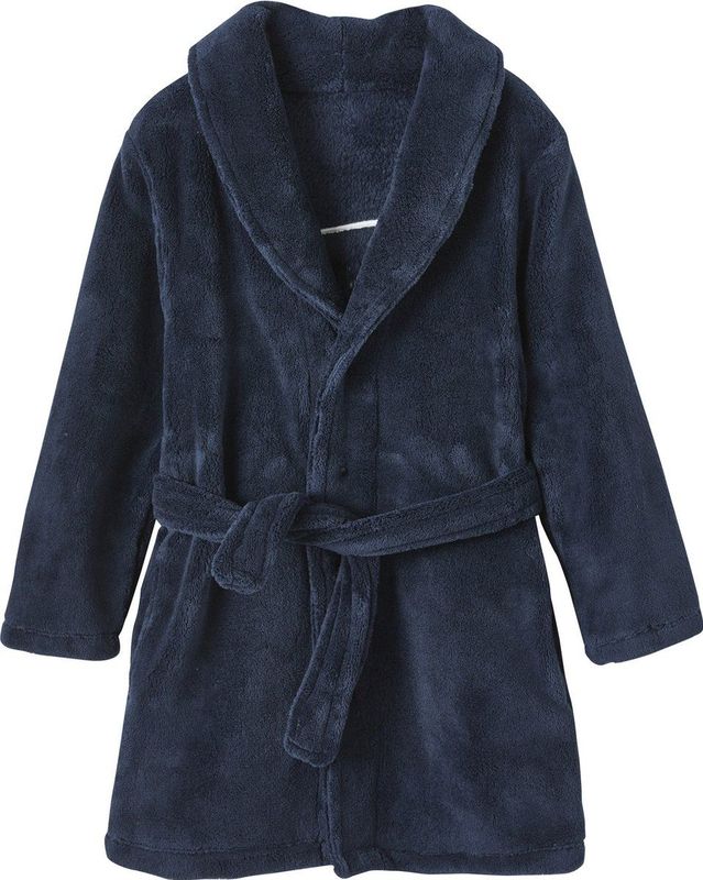 Badjas - Jongens - Pluchen Fleece - Blauw - 100% Polyester