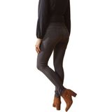 Naadloze Tregging - Denim-Effect - Stretchstof - Zwart