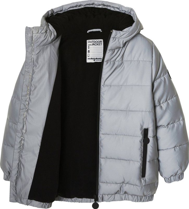 Vertbaudet - Fleecegevoerde Jas - Met Capuchon - Reflecterend Effect