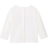 Vertbaudet - T-shirt - Wit - 100% Katoen - Lange Mouwen, Drukknopen Achterzijde