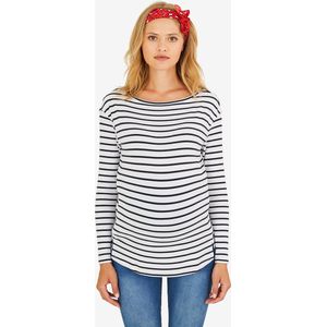 Vertbaudet - Crossover T-shirt - Zwangerschap en Borstvoeding - Gestreept - Katoen
