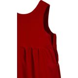 Vertbaudet - Feestjurk - Glad Fluweel - Mouwloos - Met Strik op de Rug