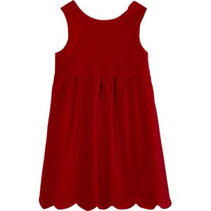 Vertbaudet - Feestjurk - Glad Fluweel - Mouwloos - Met Strik op de Rug