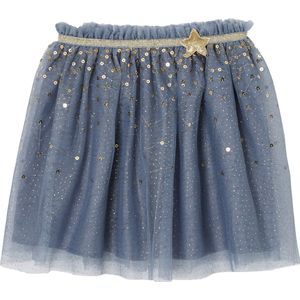 Meisjesfeestrok - Lichtgroenblauw - Petticoat van Tule met Lovertjes en Pailletten