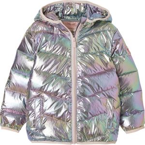 Iriserend Donsjack - Meisjes - Lichtgewicht - Regenboog Metallic