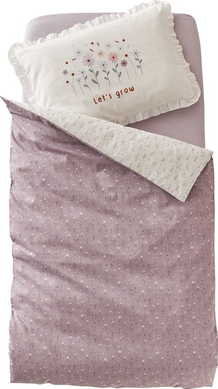 Vertbaudet - DOUCE PROVENCE - Dekbedovertrek - Ecru - Omkeerbaar met Bloemenprint