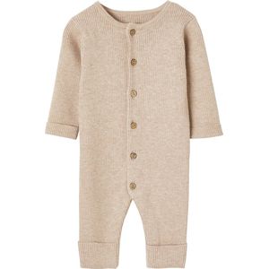 Vertbaudet - Geribde Babypyjama - Grijs - Lange Mouwen - Knoopsluiting - 53% Viscose, 29% Polyester, 18% Polyamide