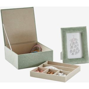 Cadeaukoffer frame + fluwelen compartiment box groen