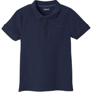 Vertbaudet - Poloshirt - Blauw - Piqu?tricot - Borduursel Haai